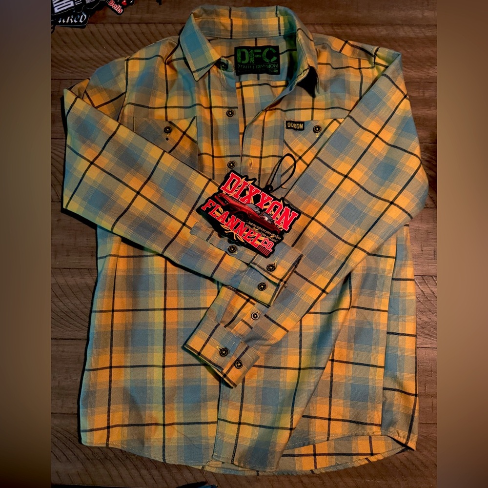 YXL Dixxon flannel “Frank the Tank” with tag